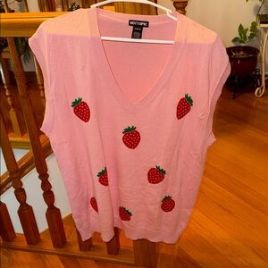 Hot Topic Pink Strawberry Vest